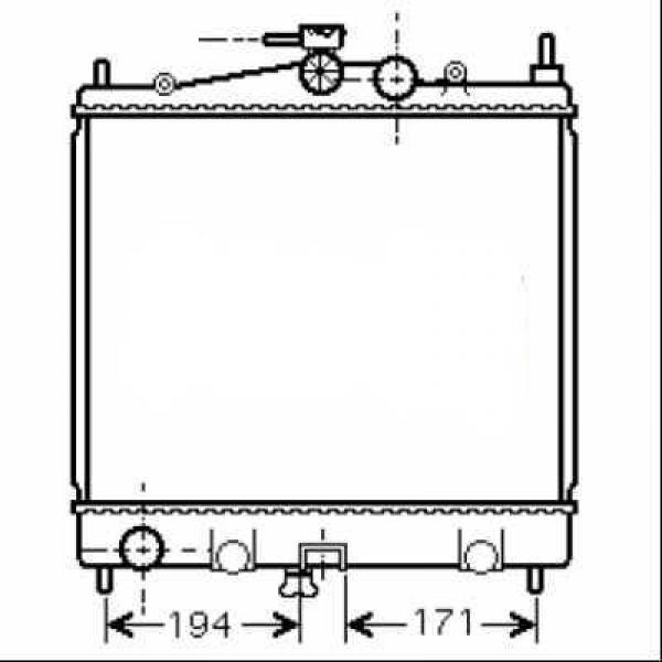 Radiator CLIO 04->> 380x445 1.4 -16V/1.6-16VCI/1.6 -A/C