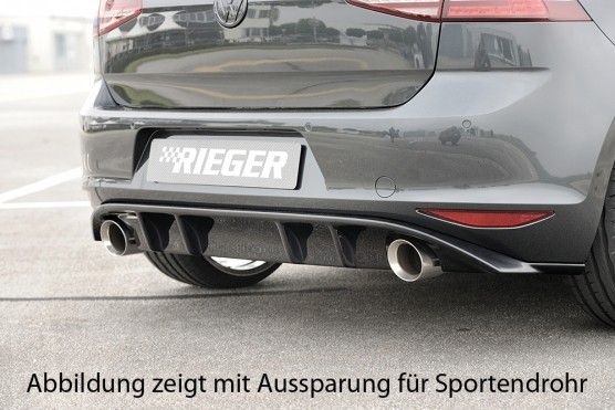 Achterbumper Diffusor Rieger VW Golf VII GTI 3-5 deurs