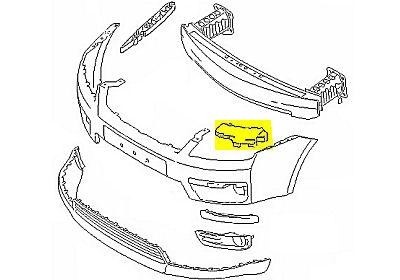 voorbumpersteun, links Ford Focus, 2004-2008