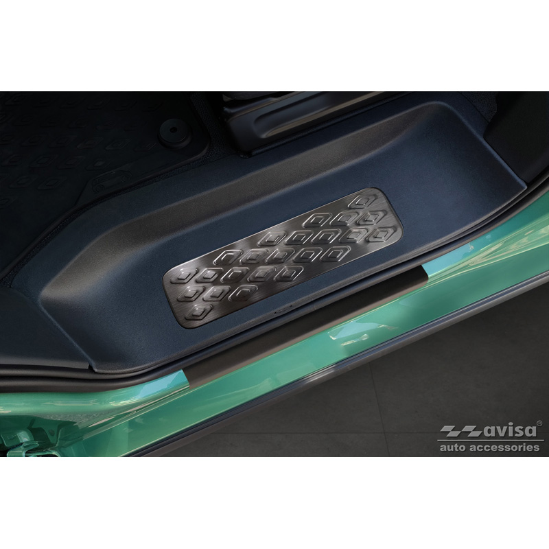 Black Inox door sill protectors  Volkswagen ID.Buzz 2022- 2-pieces
