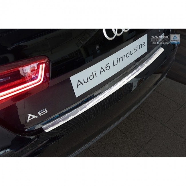 Achterbumper Beschermlijst Audi A6 Sedan Facelift 2015- 'Ribs'