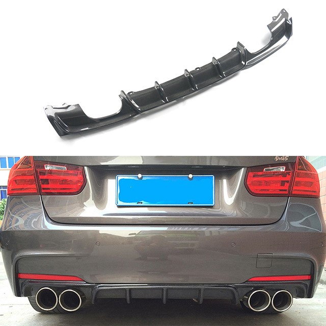 Carbon Diffuser BMW F30 13-18 M-Performance Look voor 4 Sierstukken