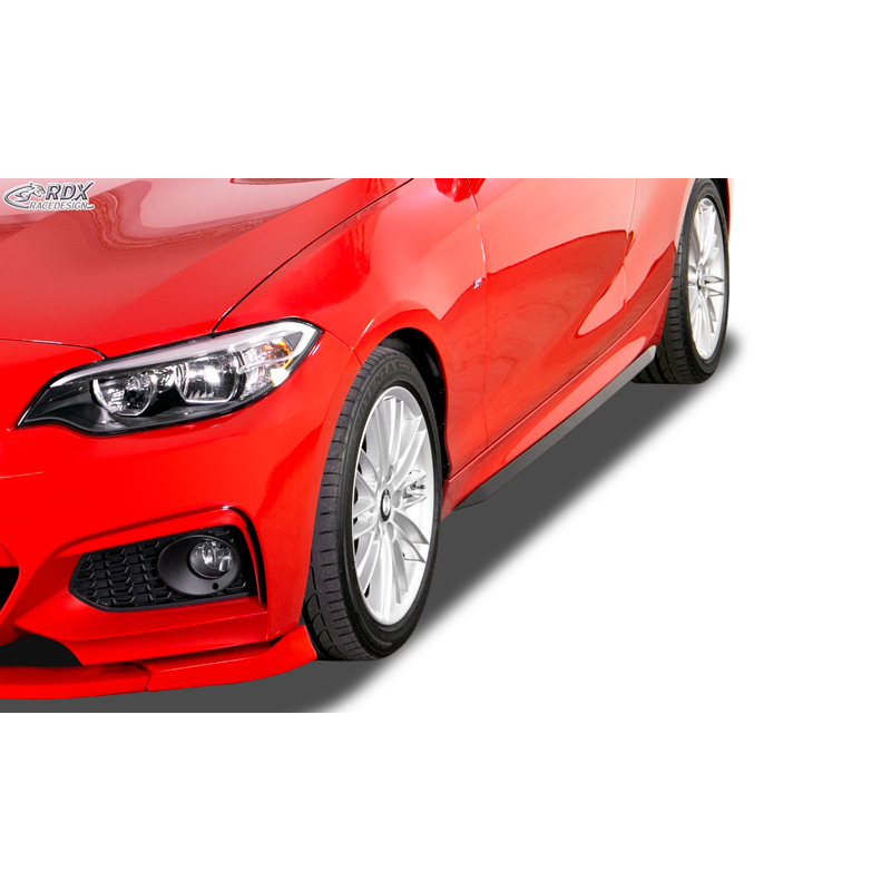 Side skirts 'Slim'  BMW 2-Series F22/F23 Coupe/Cabrio 2013- incl. M-Sport (ABS glossy black)