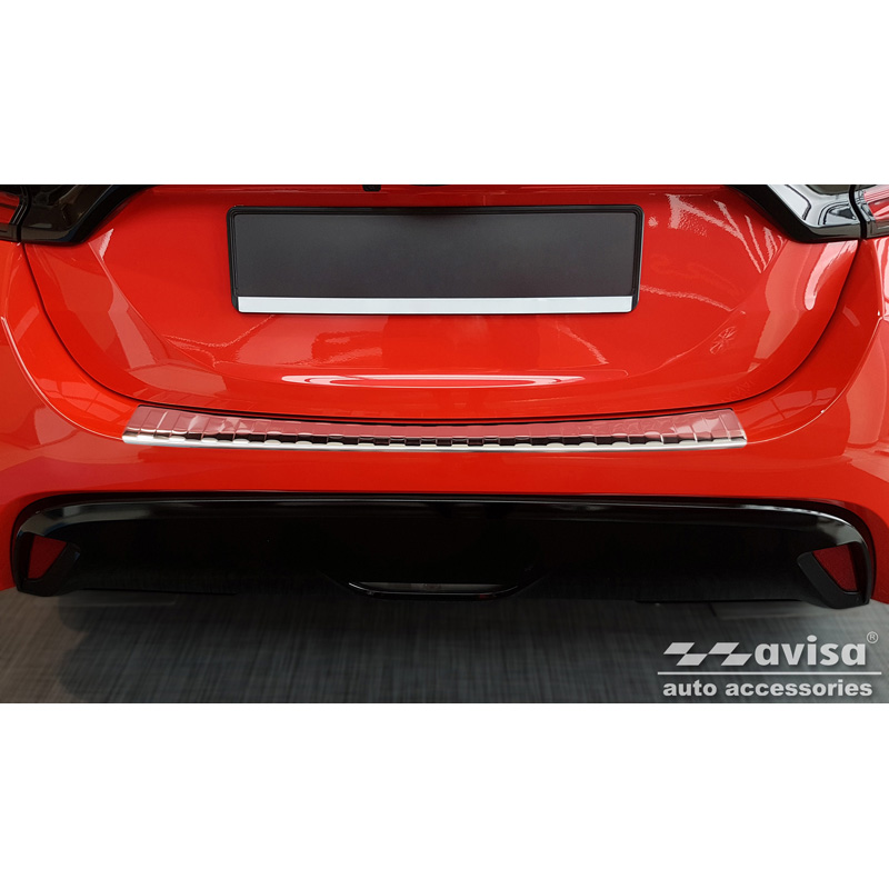 Stainless Steel Rear bumper protector  Toyota Yaris IV HB 5-doors (excl. GR) 2020-2024 & Facelift 2024- 'Ribs'