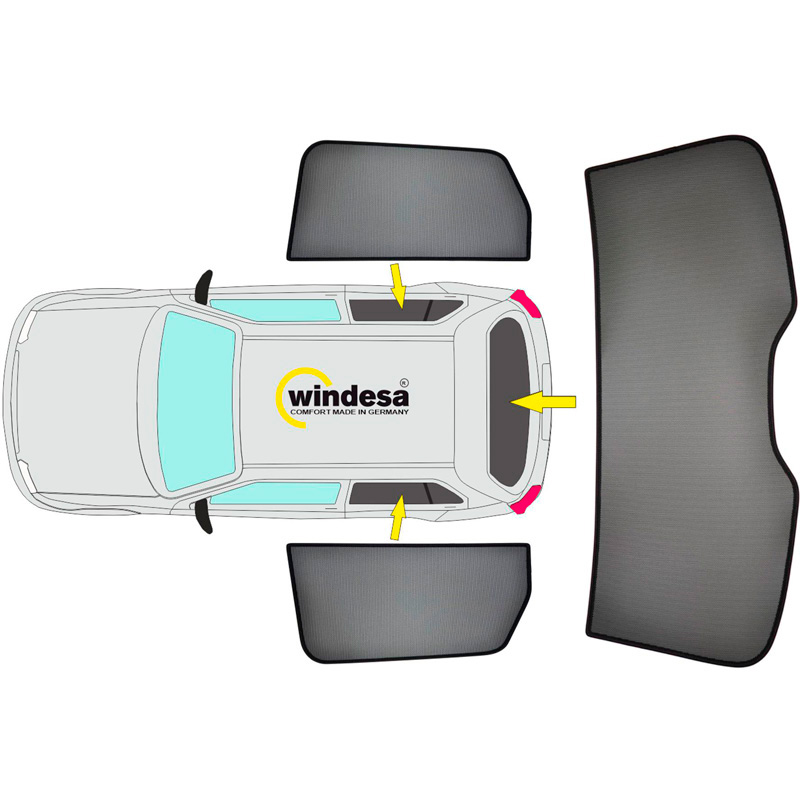 SunClip Sicht- & Sonnenschutz passend für Skoda Fabia IV (PJ3) HB 5-türer 2021-