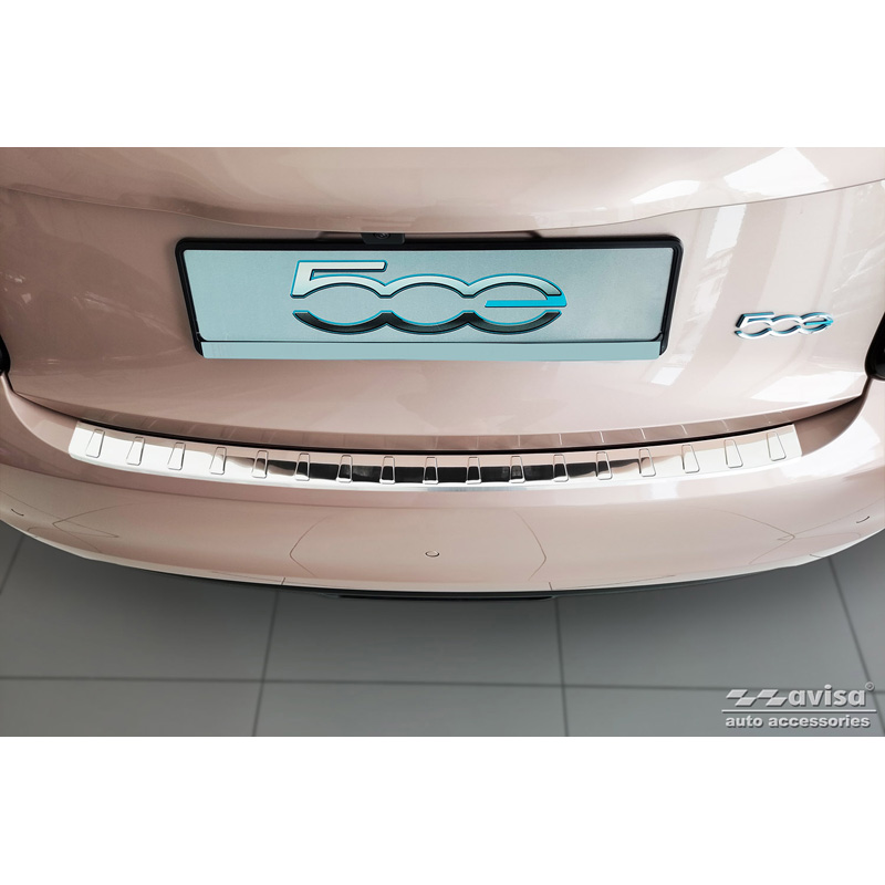 Stainless Steel Rear bumper protector  Fiat 500e Berlina, 3+1 & Cabrio 2020- 'Ribs'