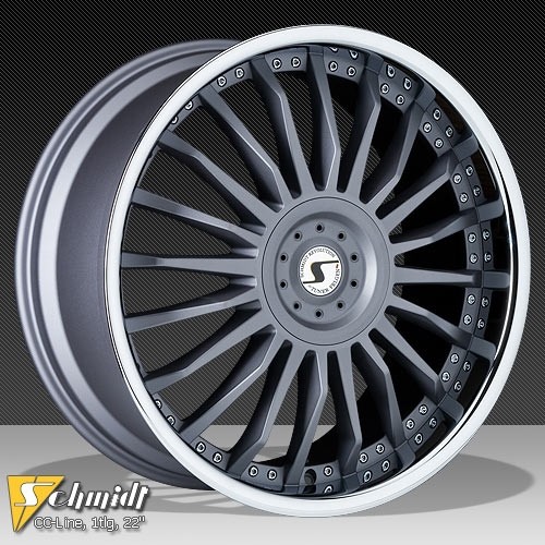 Schmidt CC Line Velgen (gepolijste rand) GunMetal 10x22