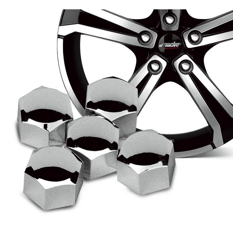 Simoni Racing Wielmoerkapjes - 19mm - Chroom - Set van 20+1 stuks