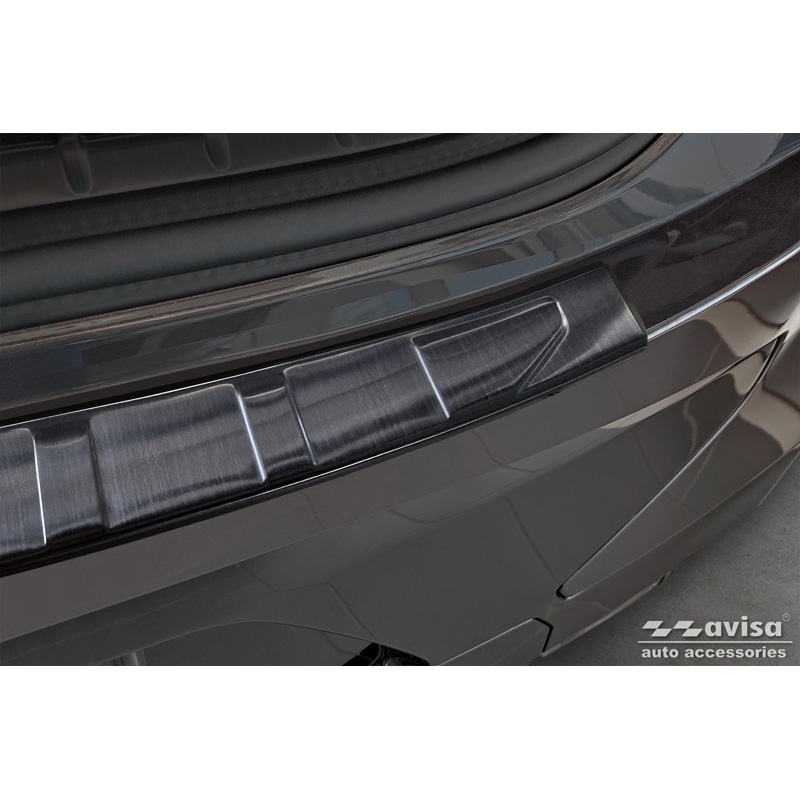 Black Stainless Steel Rear bumper protector  BMW X4 G02/F98 M Competition Facelift 2021- 'Ribs'