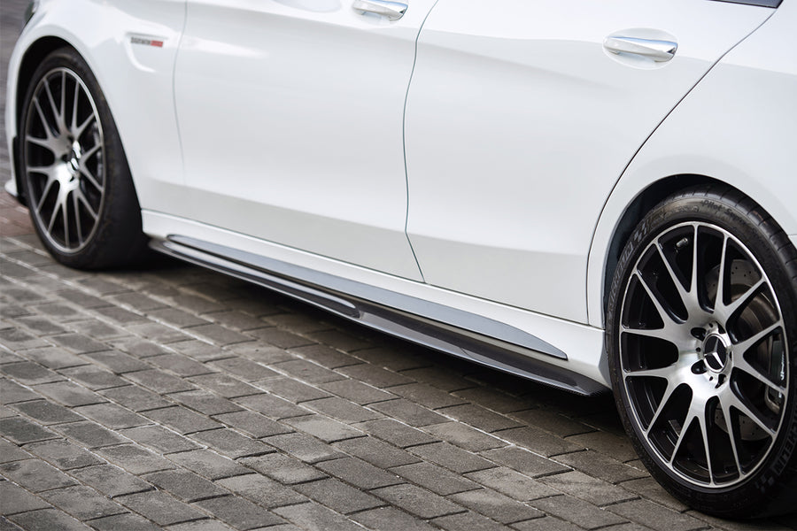 Mercedes Benz C-Class W205 Sedan PS Style Carbon Zijskirts 2015-2021