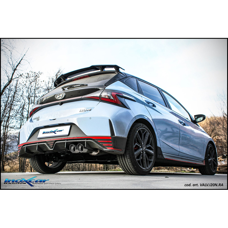 100% Inox Sport Exhaust  Hyundai i20 N 1.6 Turbo (204HP) 2020- 2x90mm Ceramic Black