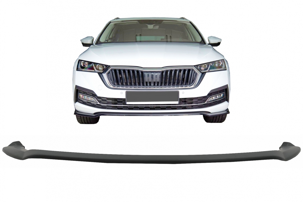 Voorspoiler Skoda Octavia Mk4 2020- Zwart