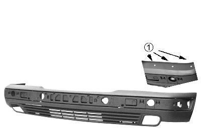 voorbumper, Classic, in primer Mercedes E klasse, W210, 1995-199