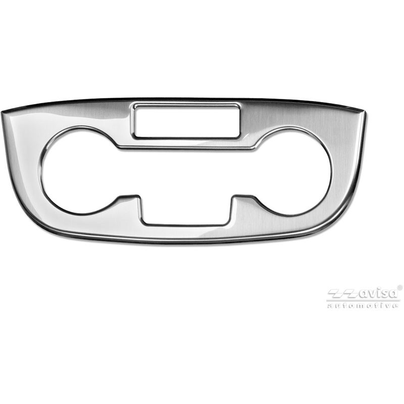Avisa Stainless Steel cup holder trim cover  Fiat Ducato III Facelift 2023- / Opel Movano III Facelift 2023- / Toyota Proace Max 2024- - Silver