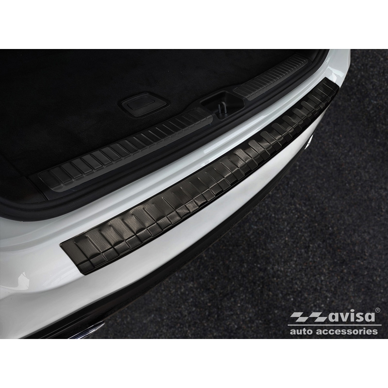 Black Stainless Steel Rear bumper protector  Mercedes GLS (X167) 2019-2023 & FL 2023- 'Ribs'
