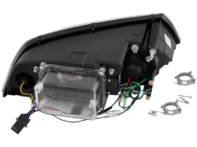 Koplampen Skoda Octavia 05-09 DRL look Devil Eyes zwart