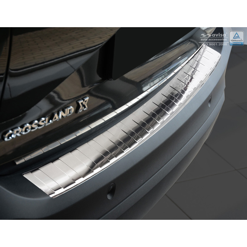 RVS Achterbumperprotector  Opel Crossland 2017-2020 & FL 2020- 'Ribs'