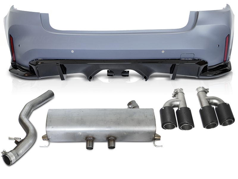 Achterbumper BMW 3 Serie G20 Look M3 M Performance met Uitlaat
