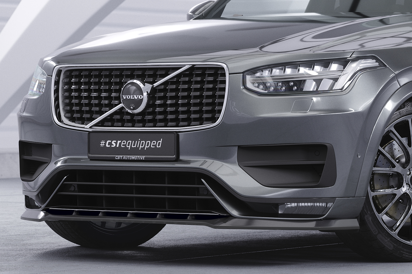 Voorspoiler Volvo XC90 2019- CSR Glans Zwart