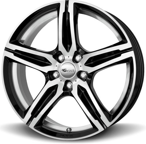 Brock B29 7,5x17 5x108 ET45 zwart glanzend - front polijst (SGVP