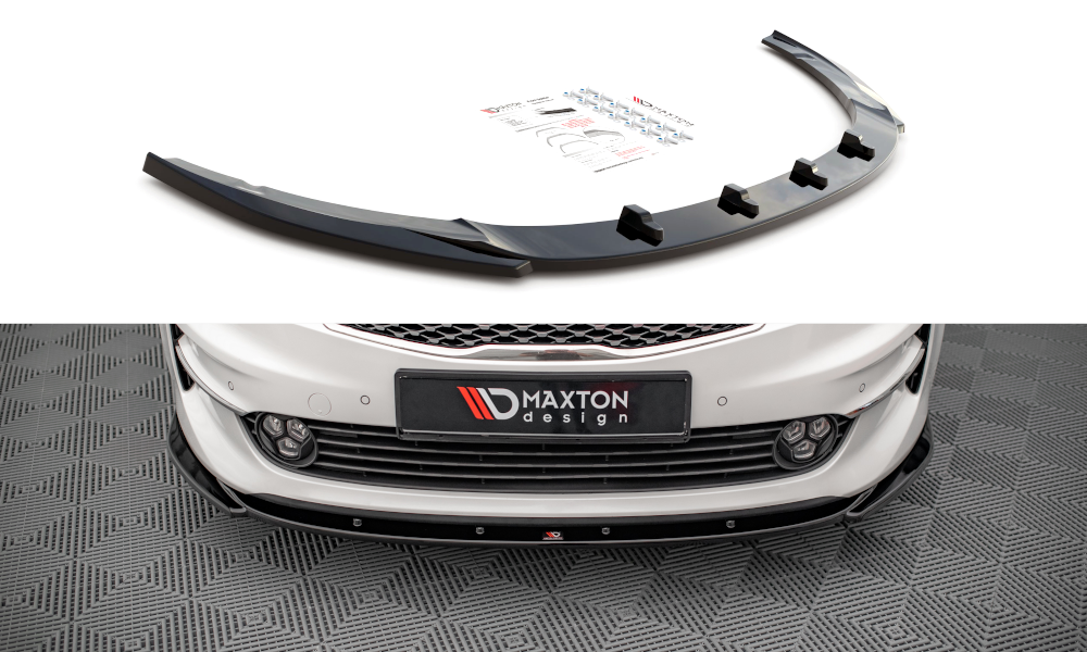 Voorspoiler V.2 Kia Optima Mk4 Maxton glans zwart