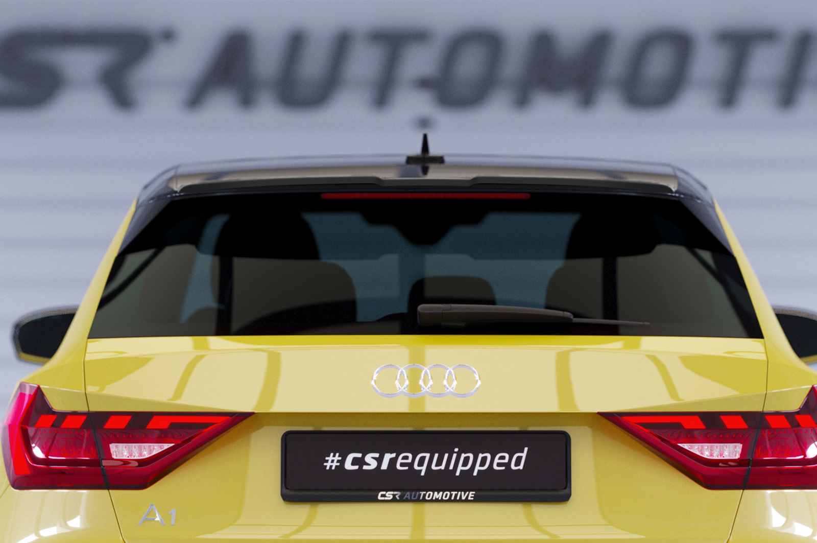Spoiler Audi A1 (Type GB) CSR Glans Zwart