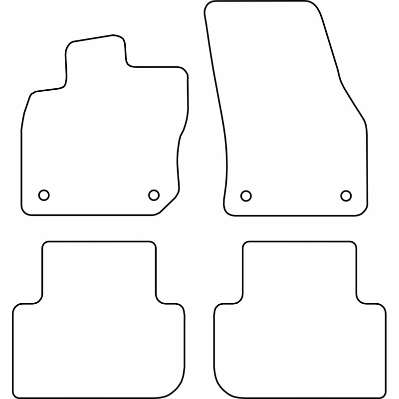 Set velour car mats  Volkswagen Tiguan III (CT1) 2024- excl. eHybrid