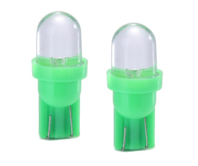 LED T10 W5W Lampjes 12v concave 8mm groen 2 stuks