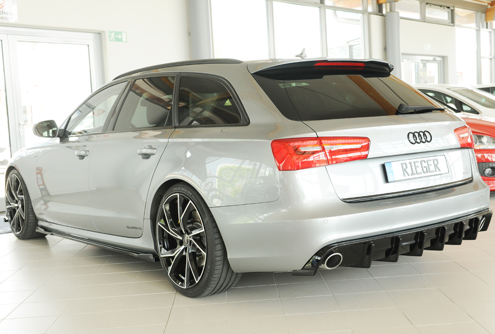 Achterdiffuser Audi A6 (4G/C7) – 11.10-08 ( zonder trekhaak) glans zwart