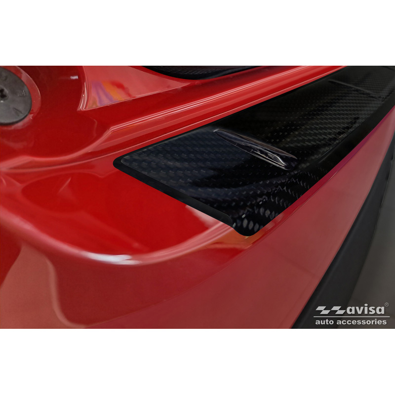 Echt 3D Carbon Achterbumperprotector  Fiat 600 Hybrid & 600e 2023- 'Ribs'