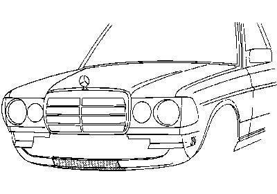 frontplaat, onder Mercedes E klasse, W123, 1976-1985