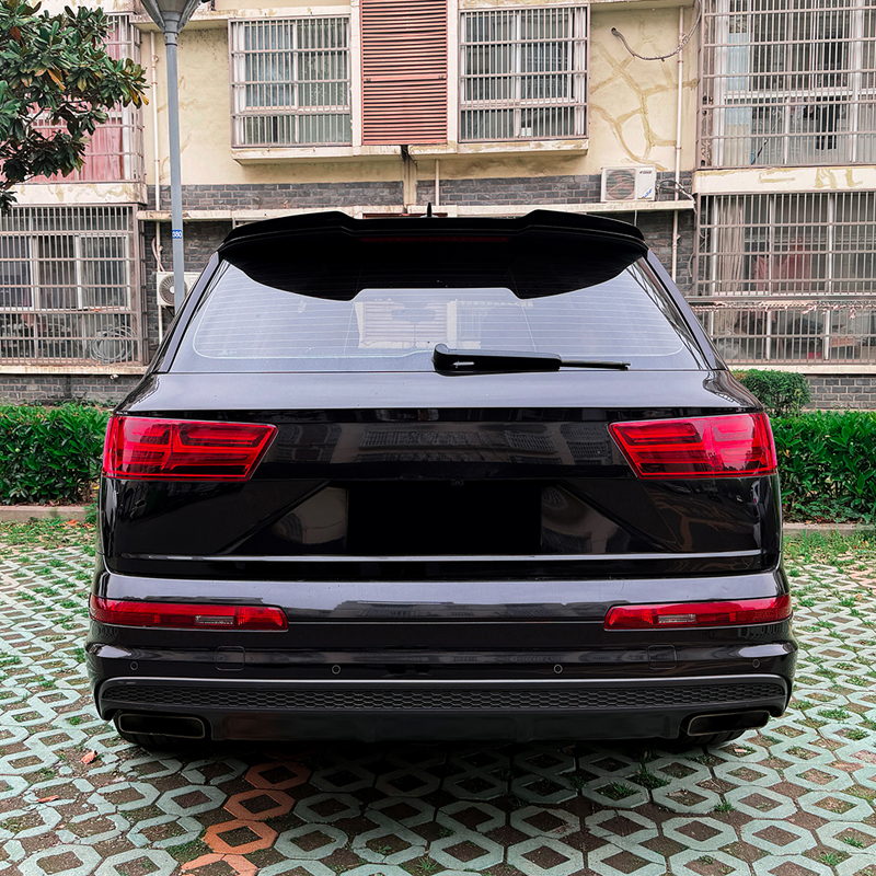 Dakspoiler (Spoiler Cap)  Audi Q7 (4M) 2015-2019 & FL 2019 incl. S-Line (ABS Glanzend zwart)