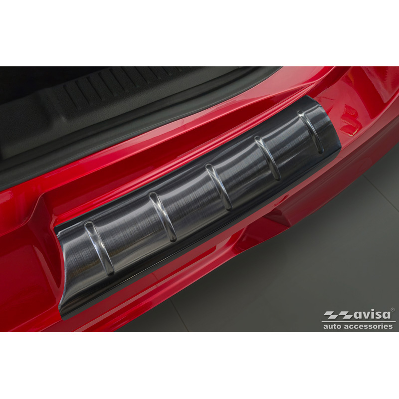 Black Stainless Steel Rear bumper protector  Suzuki Swift VI 2024- 'Ribs'