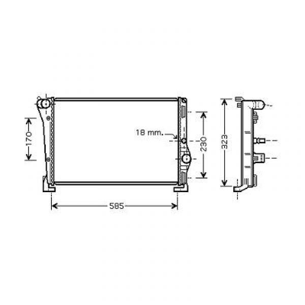 Radiator YPSILON 03->> 1.3SDI +/-AC