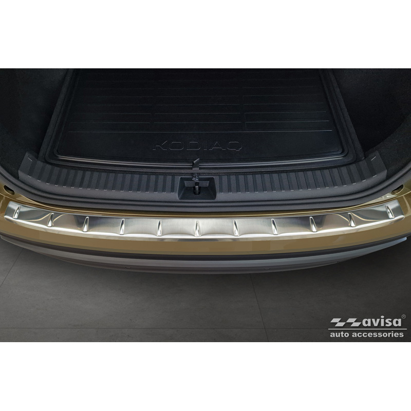 Stainless Steel Rear bumper protector  Skoda Kodiaq II (PS7) 2024- 'Ribs'