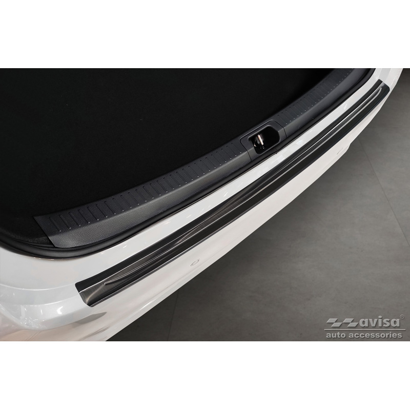 Black Stainless Steel Rear bumper protector  Toyota Corolla XII Sedan 2019-