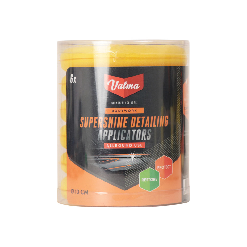Valma V015 Supershine detailing applicator pads, Set of 6 pieces