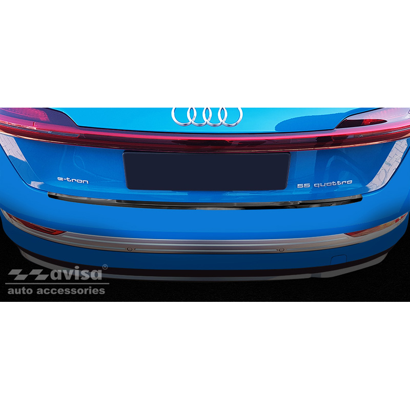 Black Stainless Steel Rear bumper protector  Audi E-Tron incl. Sportback 2018-