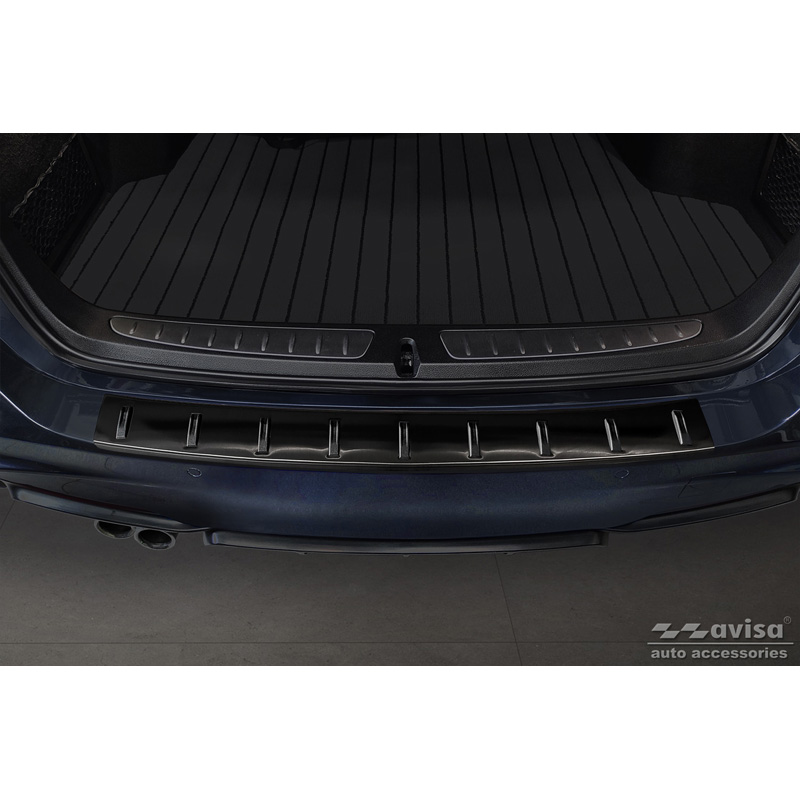 Black Stainless Steel Rear bumper protector  BMW 3-Series (F31) Touring (incl. M-pack) 2012-2015 & Facelift 2015-2019 'STRONG EDITION'