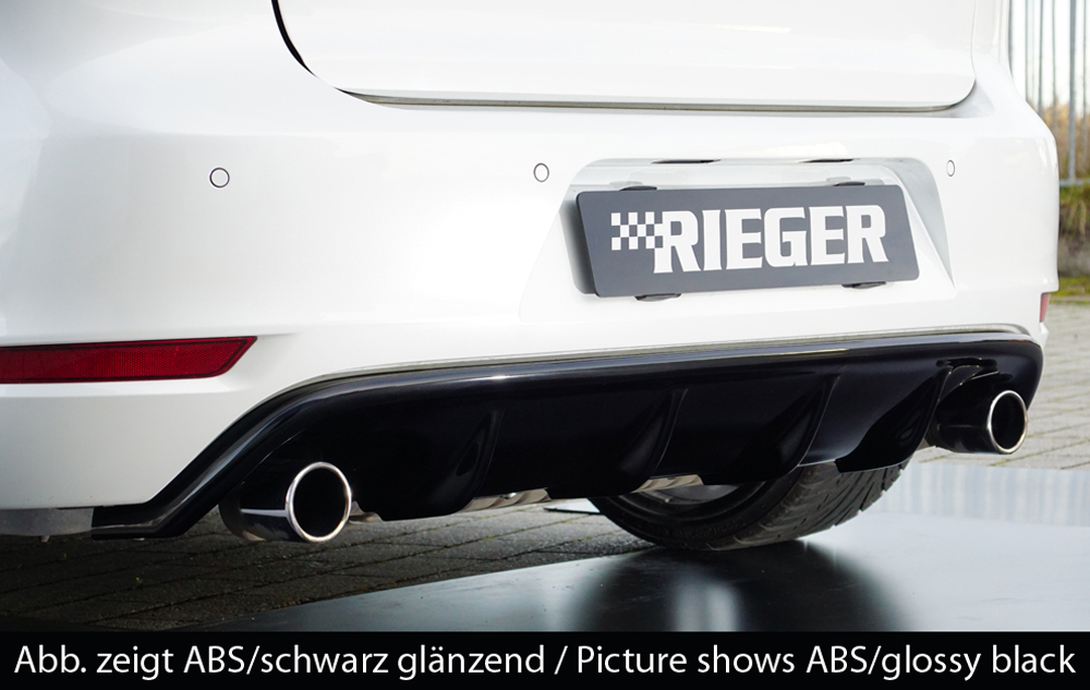 Diffuser Volkswagen Golf 6 GTI GTD Rieger Mat Zwart