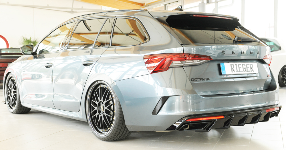 Diffuser Skoda Octavia RS (NX) Rieger Glans Zwart