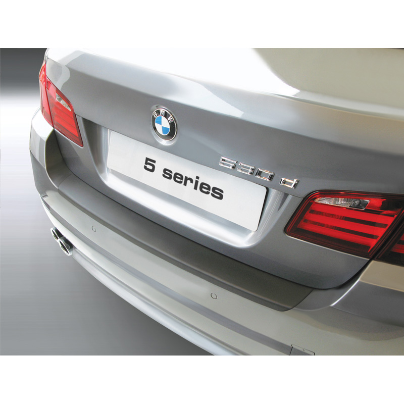 ABS Rear bumper protector  BMW 5-Series F10 Sedan 2010-2016 Black