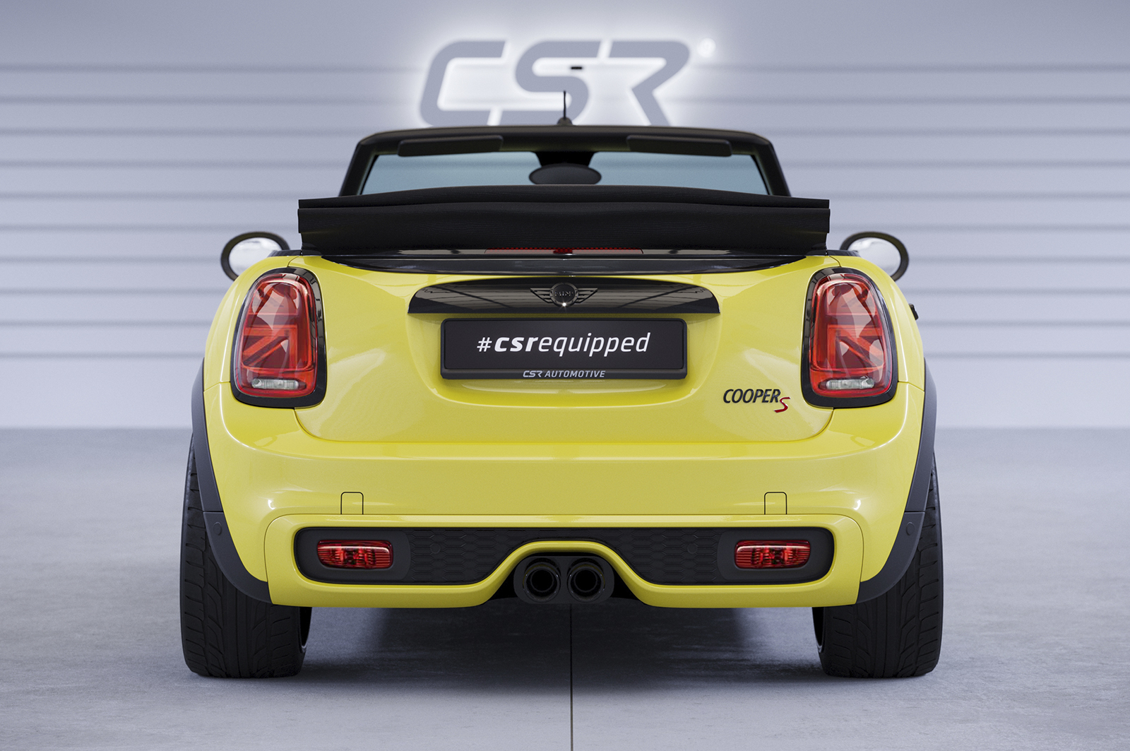 Spoiler Mini Cabrio Cooper / Cooper S / John Cooper Works F57 CSR Glans Zwart