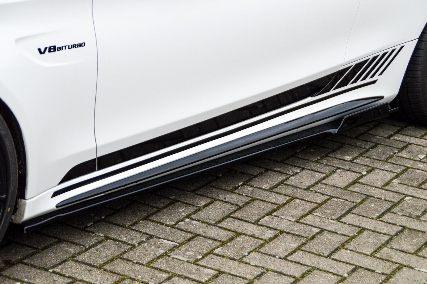 Zijskirts met vleugel Mercedes C-Klasse C63AMG C205/A205 Coupé Cabrio