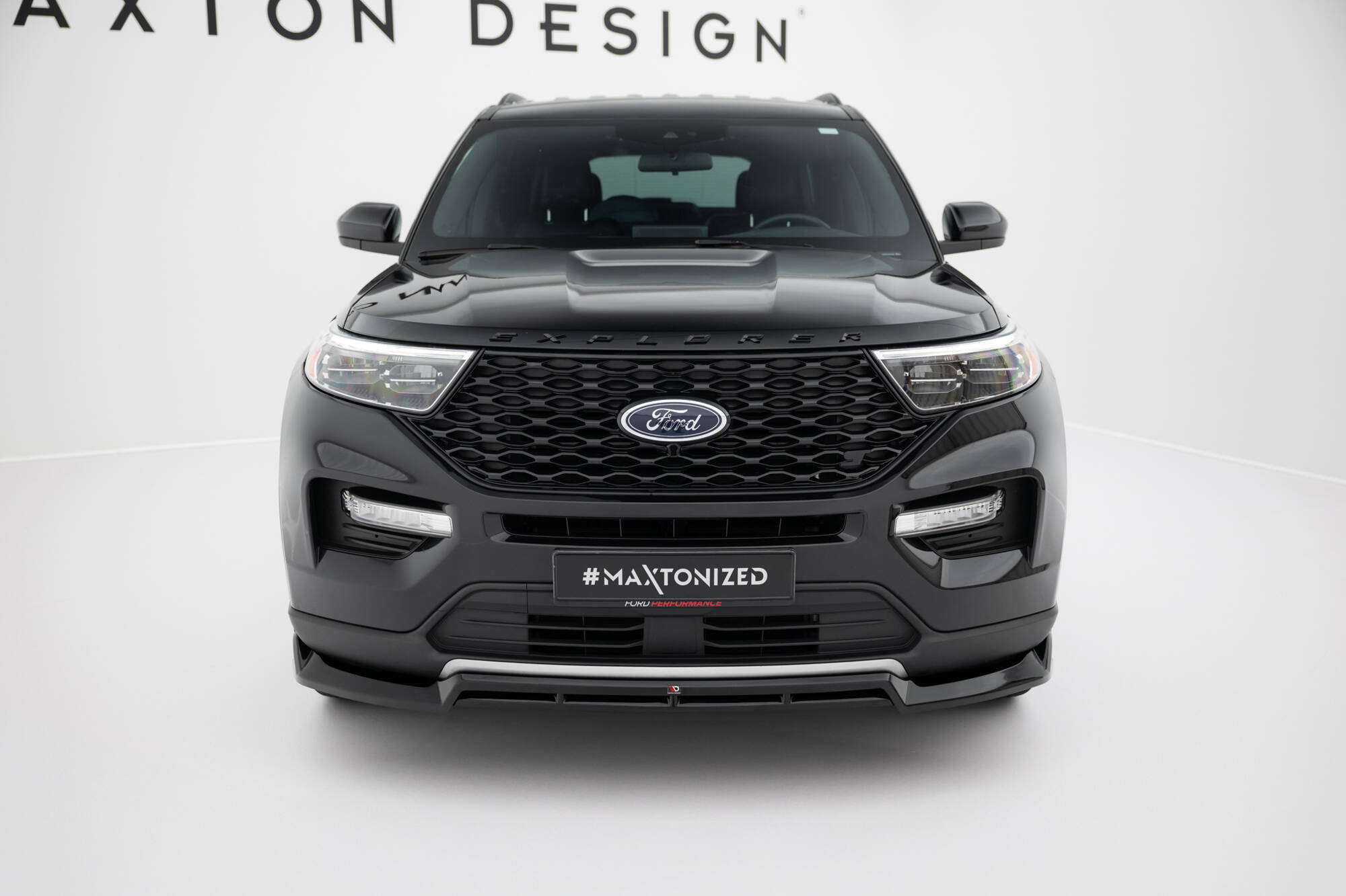 Voorspoiler Ford Explorer XLT MK6 Maxton Glanzend zwart