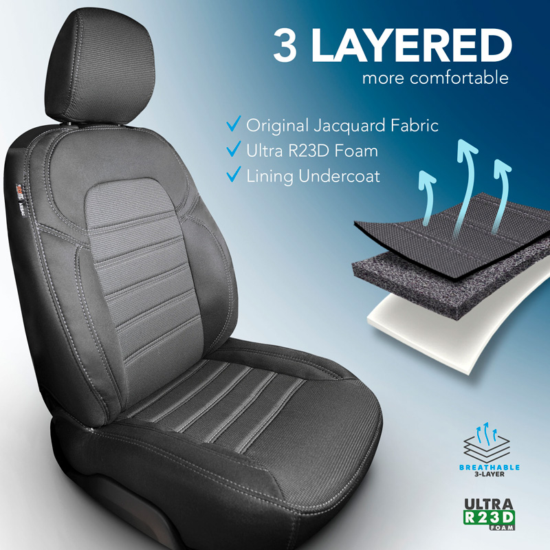 Original Design Textile seat covers 1+1  Dacia Dokker 2012-