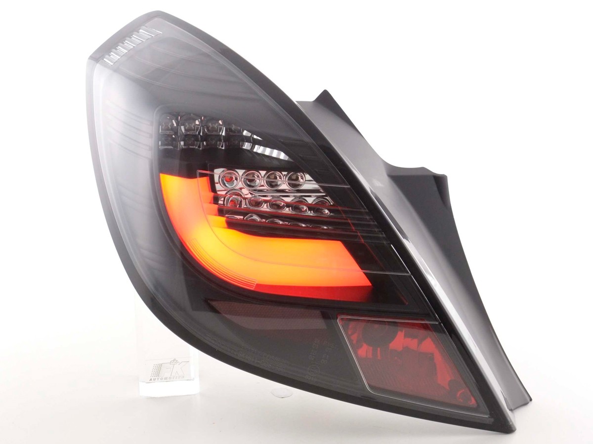 Tail Lights Opel Corsa D Tube LED Black (2006-2010)