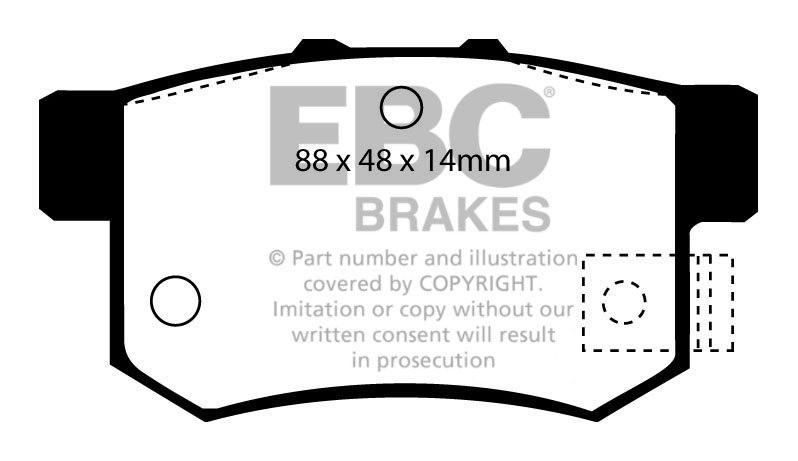 EBC Brakes HONDA Element 2.4 2003-.. Remblokken achterzijde
