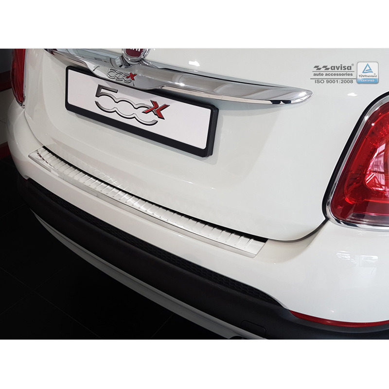 Stainless Steel Rear bumper protector  Fiat 500X 2015-2018 'Ribs'