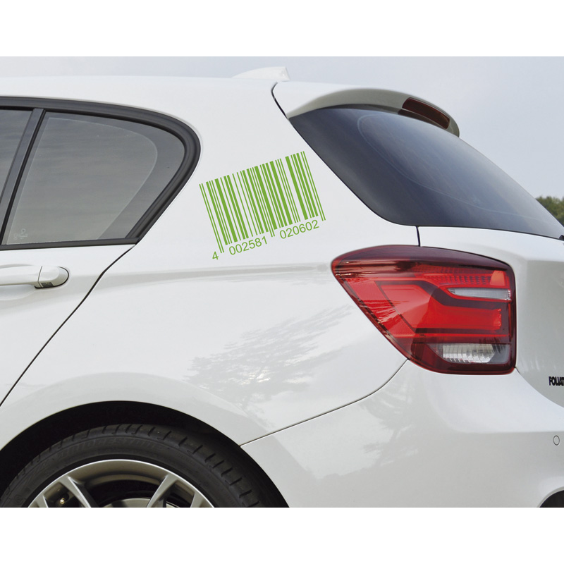 Foliatec Cardesign Sticker - Code - neon green - 37x24cm